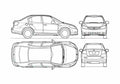 Blueprint Suzuki SX4 Sedan 2008 A4 Photo Print