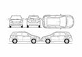 Blueprint Suzuki SX4 Streetline Hatchback 2006 A4 Photo Print