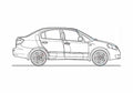 Blueprint Suzuki Suzuki SX4 Sedan 2008 A4 Photo Print