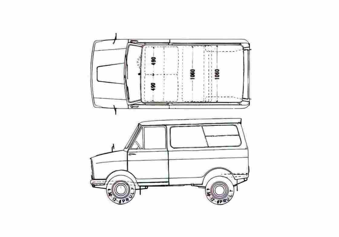 Blueprint Suzuki Suzulight Carry Van 1961 A4 Photo Print