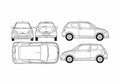 Blueprint Suzuki Swift Hatchback 2007 A4 Photo Print