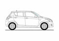 Blueprint Suzuki Swift Hatchback 2010 A4 Photo Print