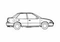 Blueprint Suzuki Swift MK2 4 door Sedan 1989 A4 Photo Print