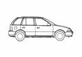 Blueprint Suzuki Swift MK2 5 door Sedan 2000 A4 Photo Print