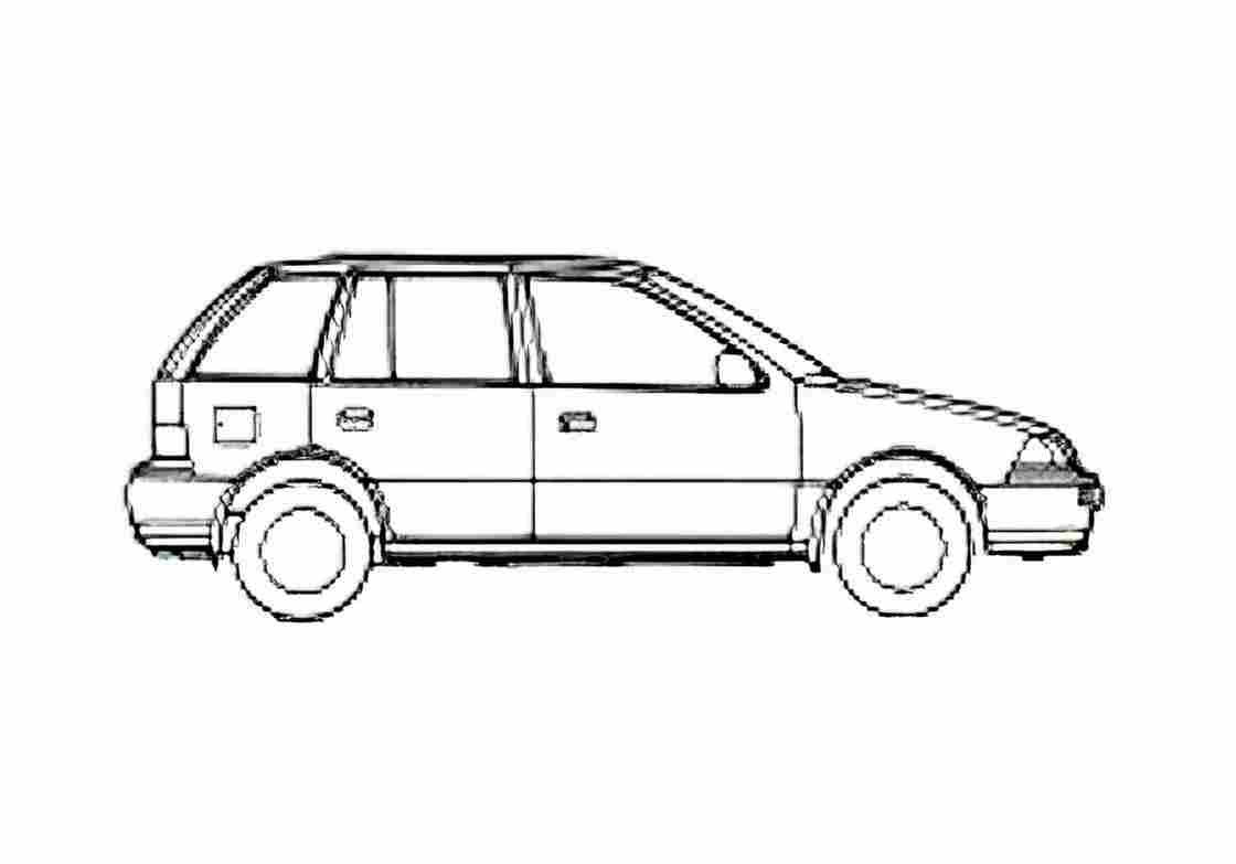 Blueprint Suzuki Swift MK2 5 door Sedan 2000 A4 Photo Print