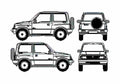 Blueprint Suzuki Vitara 3 door SUV 1994 A4 Photo Print