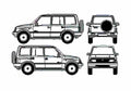 Blueprint Suzuki Vitara 5 door SUV 1994 A4 Photo Print