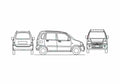 Blueprint Suzuki Wagon R Microvan 2007 A4 Photo Print
