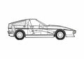 Blueprint TVR 350I Coupe 1987 A4 Photo Print