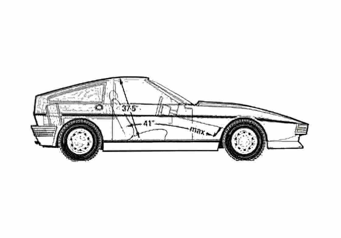Blueprint TVR 350I Coupe 1987 A4 Photo Print