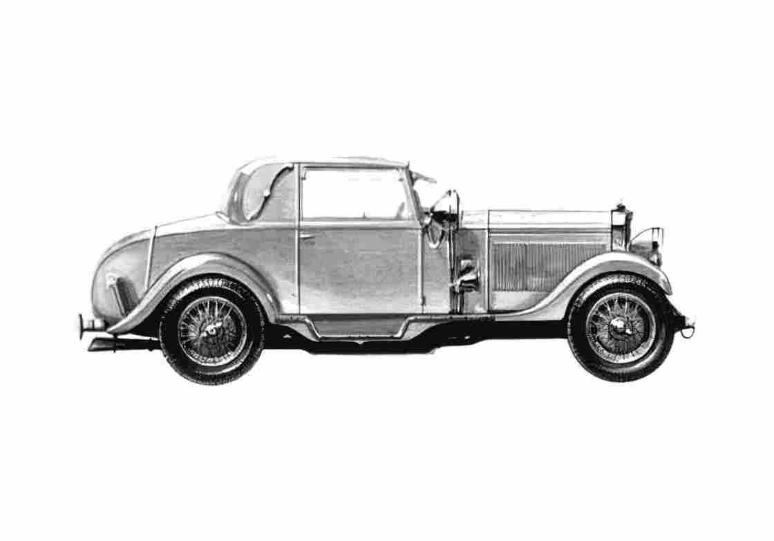 Blueprint Talbot 90 FHC Grose Coupe 1930 A4 Photo Print