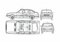 Blueprint Talbot Alpine 1510 Hatchback 1979 A4 Photo Print