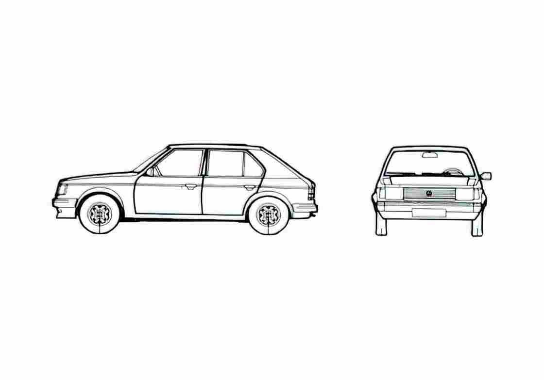 Blueprint Talbot Horizon Hatchback 1983 A4 Photo Print
