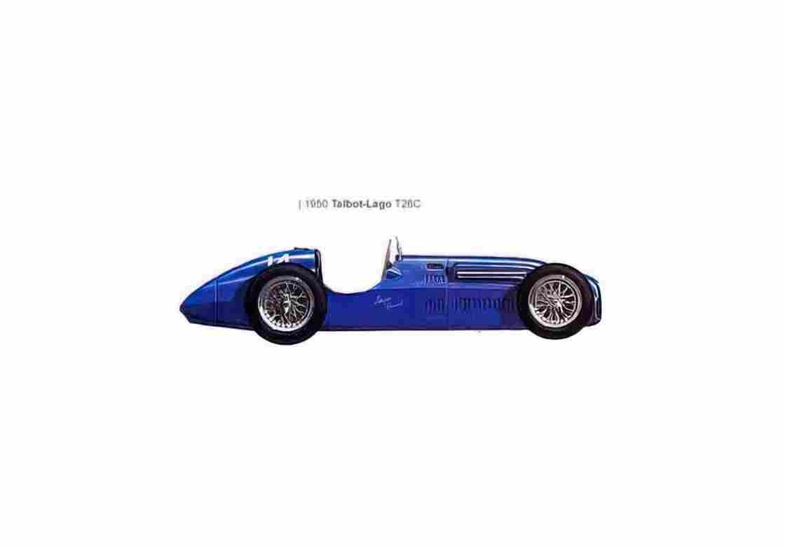 Blueprint Talbot Lago T26C F1 OW 1950 01 A4 Photo Print