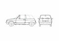 Blueprint Talbot Samba Cabriolet 1982 A4 Photo Print