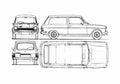 Blueprint Talbot Simca 1100 Commercial Wagon 1984 A4 Photo Print