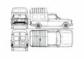 Blueprint Talbot Simca 1100 High Roof Van 1984 A4 Photo Print