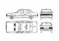 Blueprint Talbot Solara Sedan 1980 A4 Photo Print