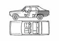 Blueprint Talbot Sunbeam Sedan 1977 A4 Photo Print