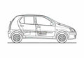 Blueprint Tata Indica 5 door Hatchback 2005 A4 Photo Print