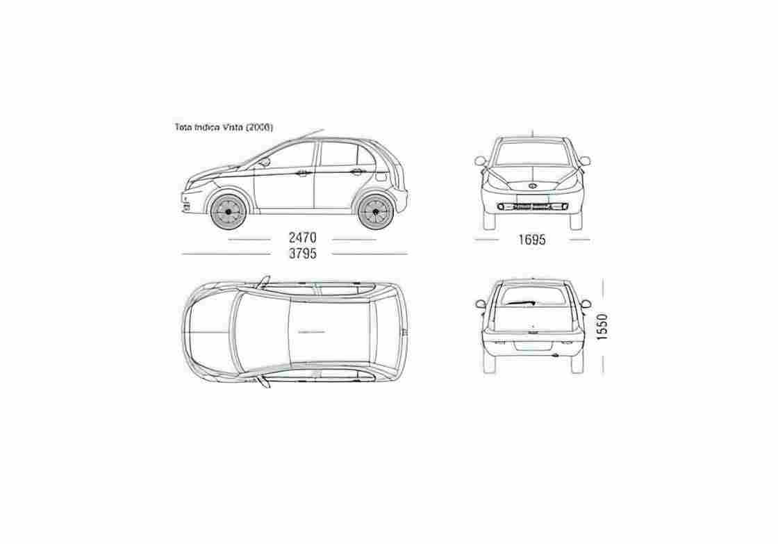 Blueprint Tata Indica Vista Hatchback 2008 01 A4 Photo Print