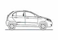Blueprint Tata Indica Vista Quadrajet Aura Hatchback 2009 A4 Photo Print
