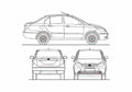 Blueprint Tata Indigo Manza Sedan 2011 A4 Photo Print