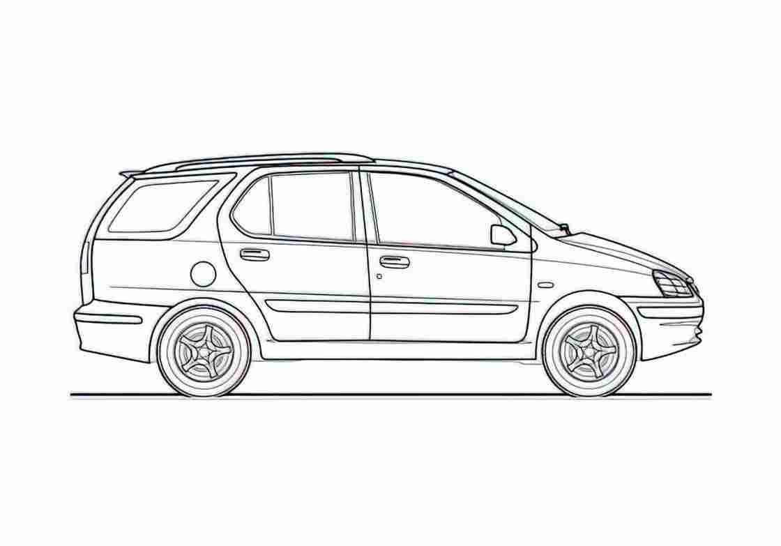 Blueprint Tata Indigo Marina Wagon 2004 A4 Photo Print