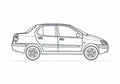 Blueprint Tata Indigo TDi Sedan 2004 A4 Photo Print