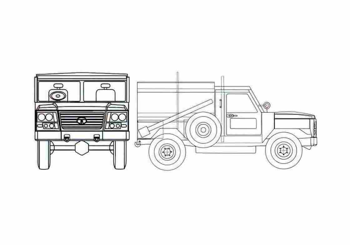 Blueprint Tata LSV SUV 2010 A4 Photo Print