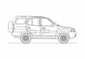 Blueprint Tata Safari DiCOR SUV 2007 A4 Photo Print
