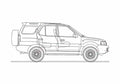 Blueprint Tata Safari SUV 2005 A4 Photo Print