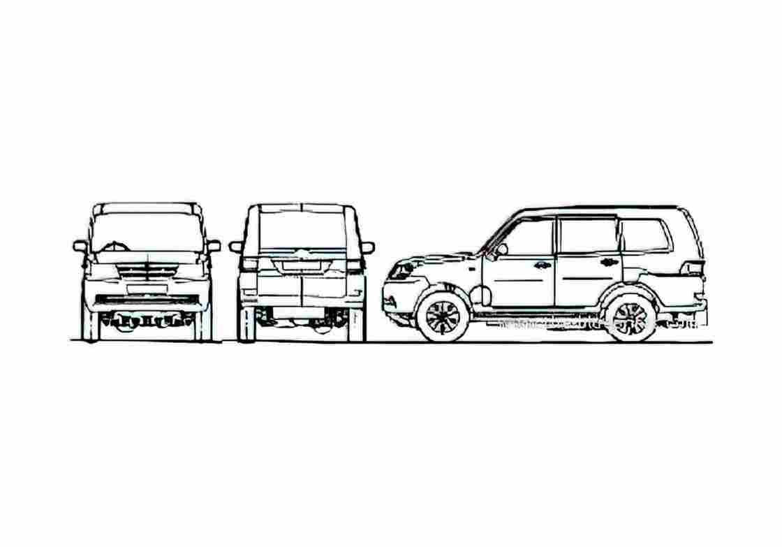 Blueprint Tata Sumo Grande Mark II SUV 2010 A4 Photo Print