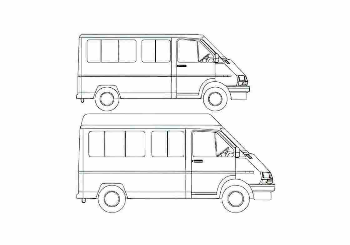 Blueprint Tata Winger Minivan 2010 A4 Photo Print