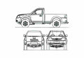Blueprint Tata Xenon Pick up 2008 A4 Photo Print