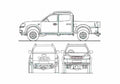 Blueprint Tata Xenon XT Pick up 2008 A4 Photo Print