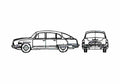 Blueprint Tatra 603 A Sedan 1981 A4 Photo Print