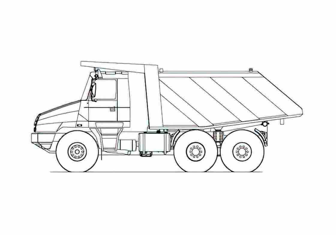 Blueprint Tatra Jamal T163 36 EKS 8 6x6 Truck 2007 A4 Photo Print