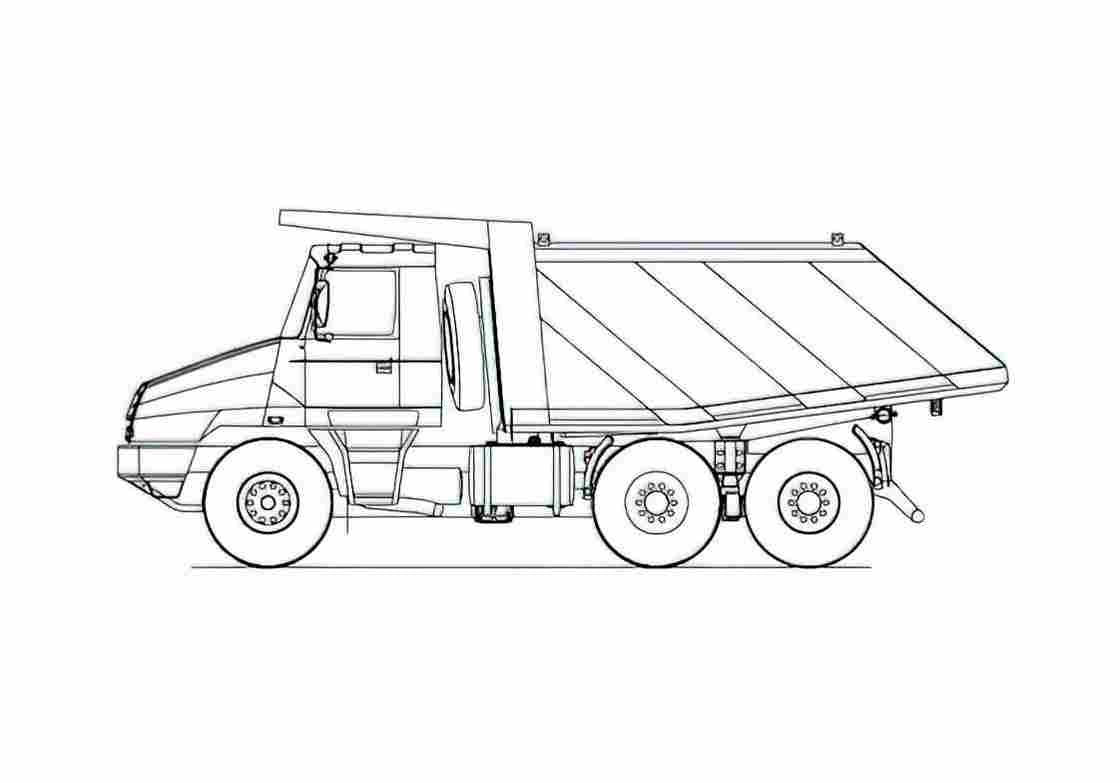 Blueprint Tatra Jamal T163 38 ESKT 6x6 Truck 2007 A4 Photo Print