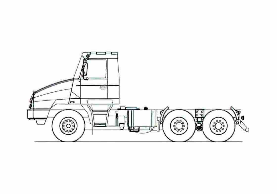 Blueprint Tatra Jamal T163 380 RK4 6x6 Truck 2007 A4 Photo Print