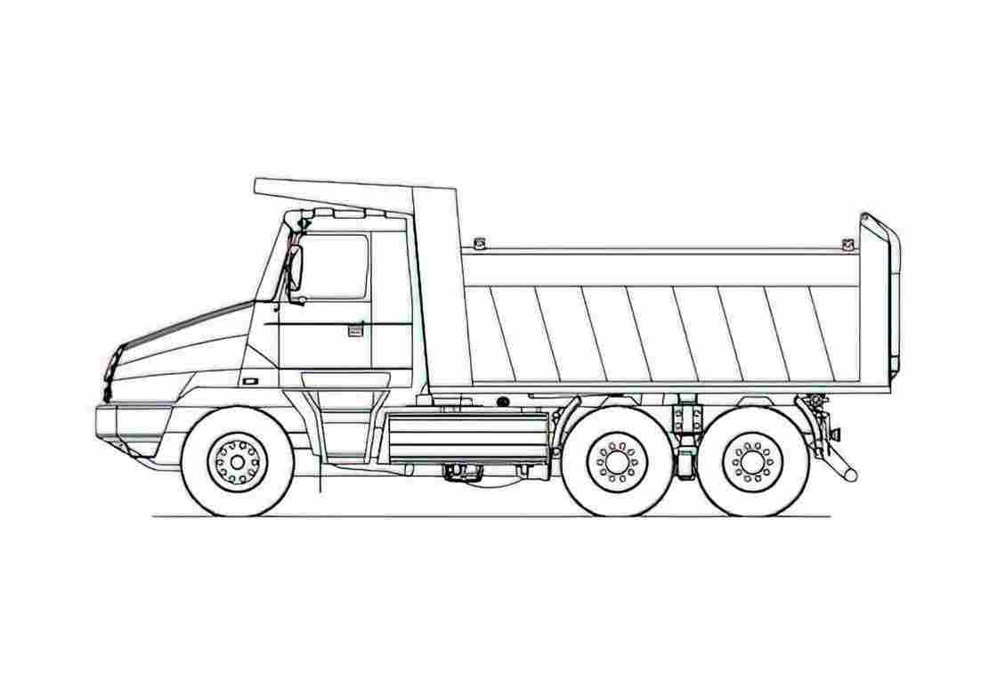 Blueprint Tatra Jamal T163 380 SK4 6x6 Truck 2007 A4 Photo Print