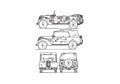 Blueprint Tatra T 57K SUV 1943 A4 Photo Print