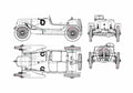 Blueprint Tatra T112 Florio Targa 1925 A4 Photo Print