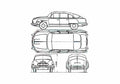 Blueprint Tatra T603 Sedan 1959 A4 Photo Print