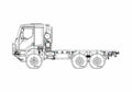 Blueprint Tatra T810 1ROR26 6x6 Truck 2007 A4 Photo Print
