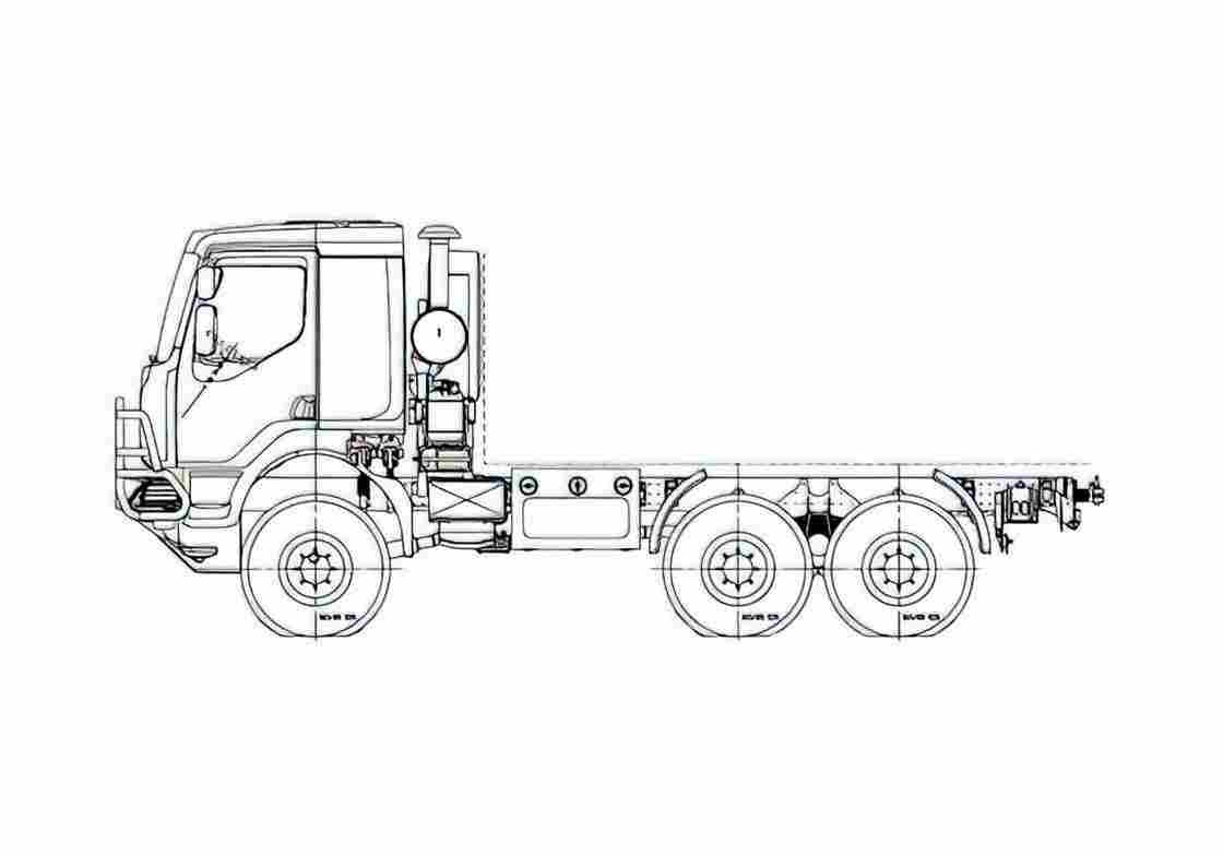 Blueprint Tatra T810 1ROR26 6x6 Truck 2007 A4 Photo Print