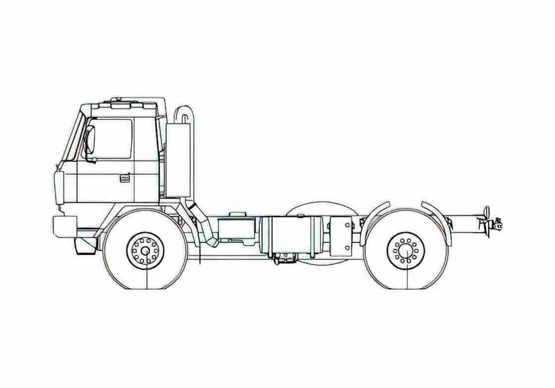 Blueprint Tatra T815 25RR45 4x4 Truck 2007 A4 Photo Print