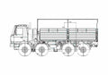 Blueprint Tatra T815 26OR84 8x8 Truck 2007 A4 Photo Print