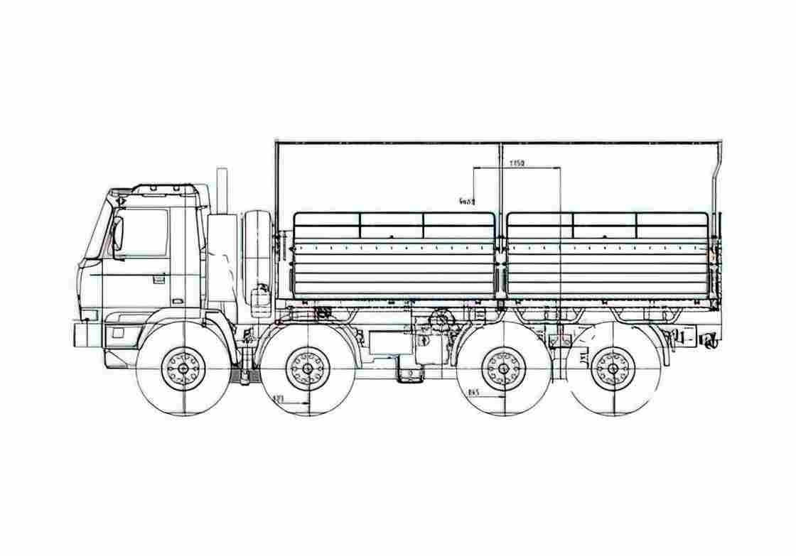 Blueprint Tatra T815 26OR84 8x8 Truck 2007 A4 Photo Print
