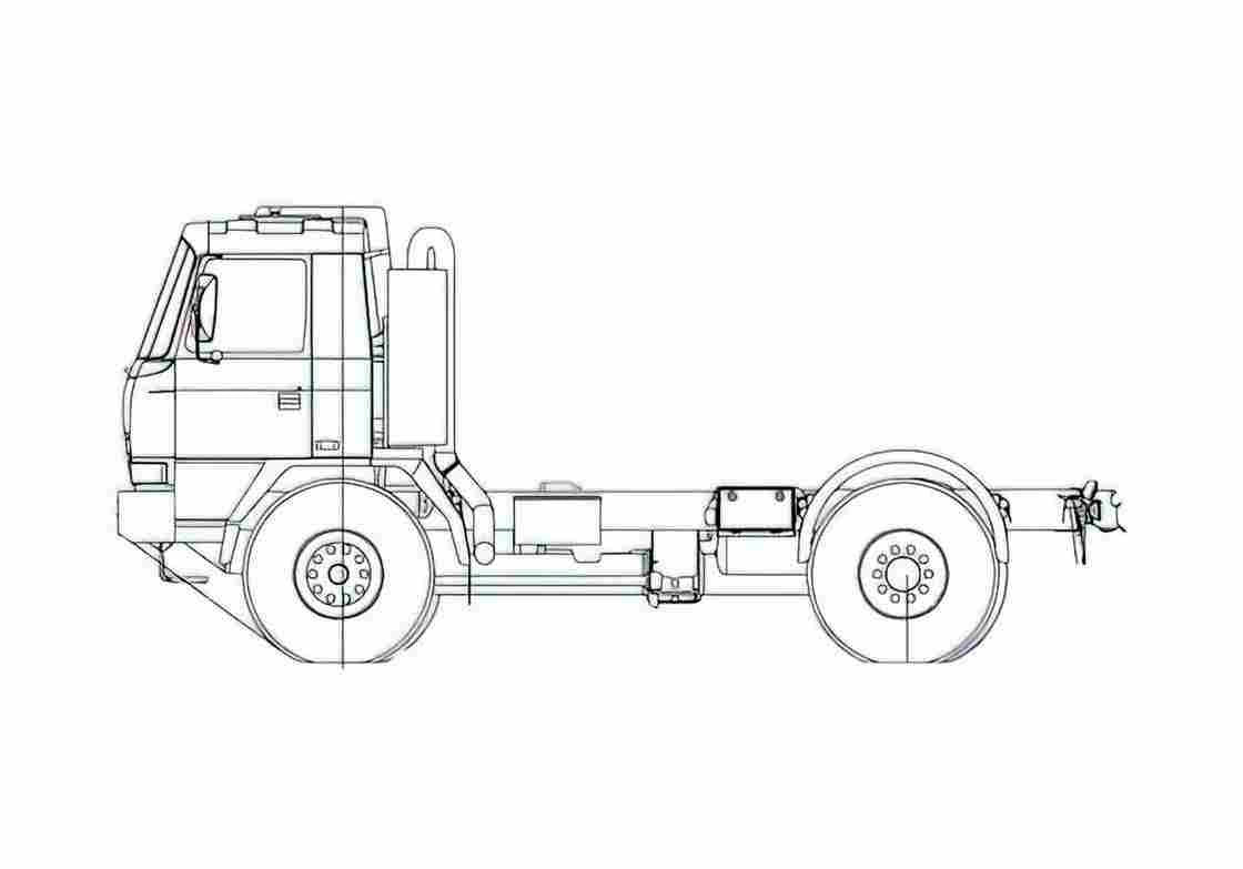 Blueprint Tatra T815 26WR45 4x4 Truck 2007 A4 Photo Print